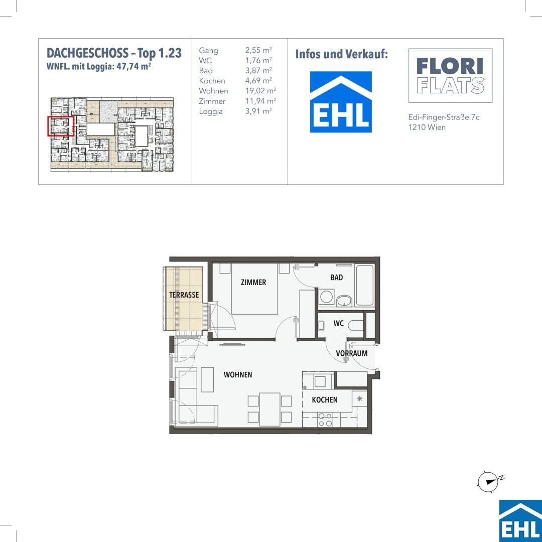 Wohnung Erstbezug Neubau Terrasse