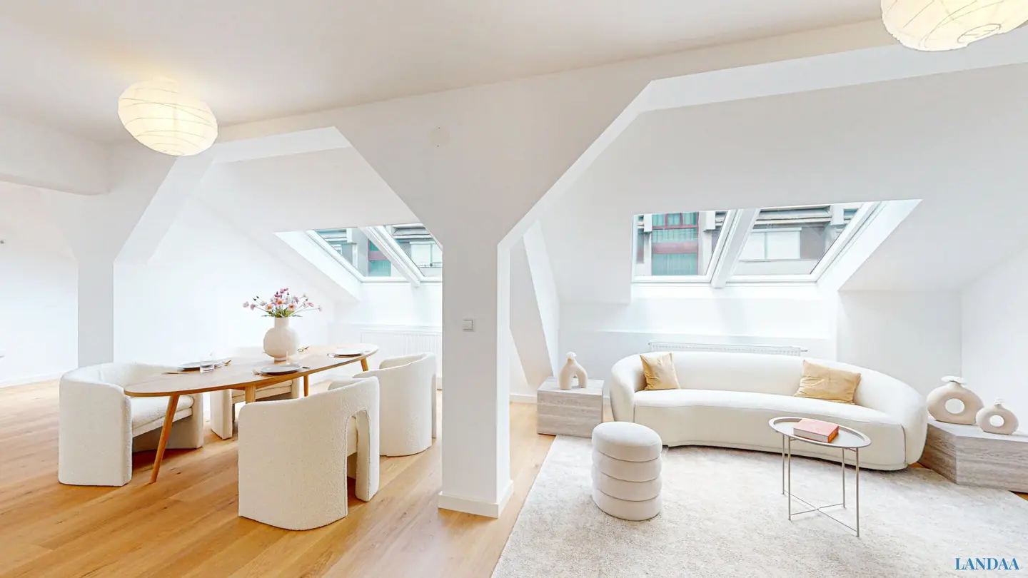 Dachgeschosswohnung with large living kitchen