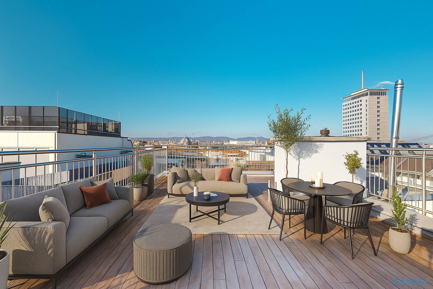 Top floor apartment three terraces panoramic views