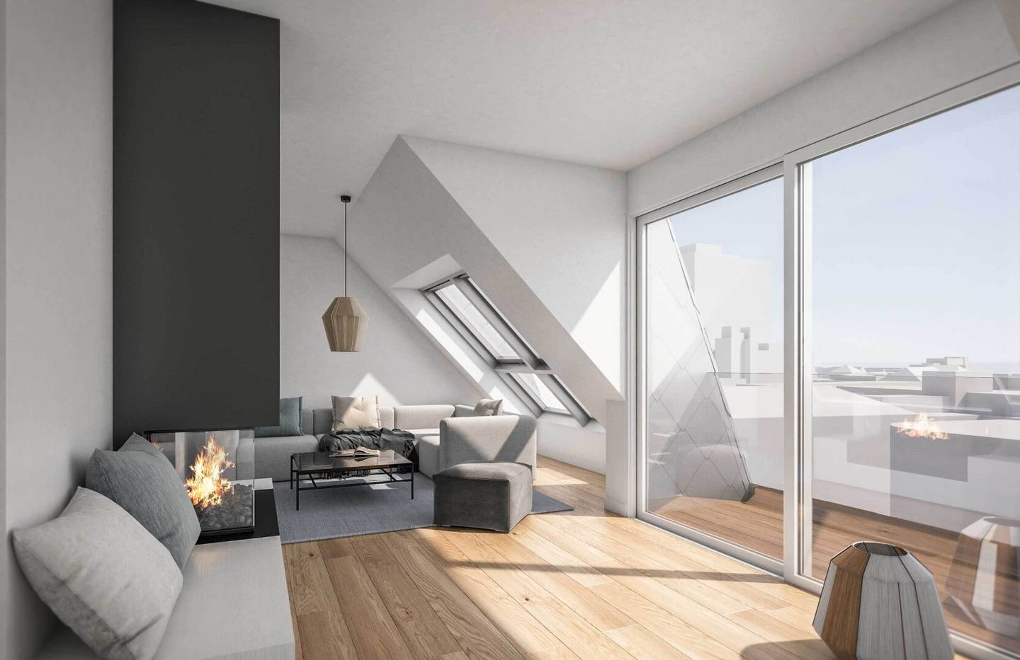 Attic apartment with building permit and lift