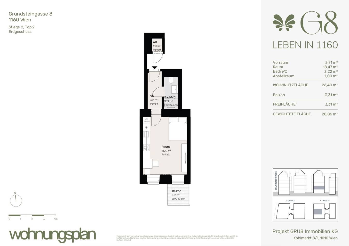 Altbauwohnung mit Pelletheizung und Balkon