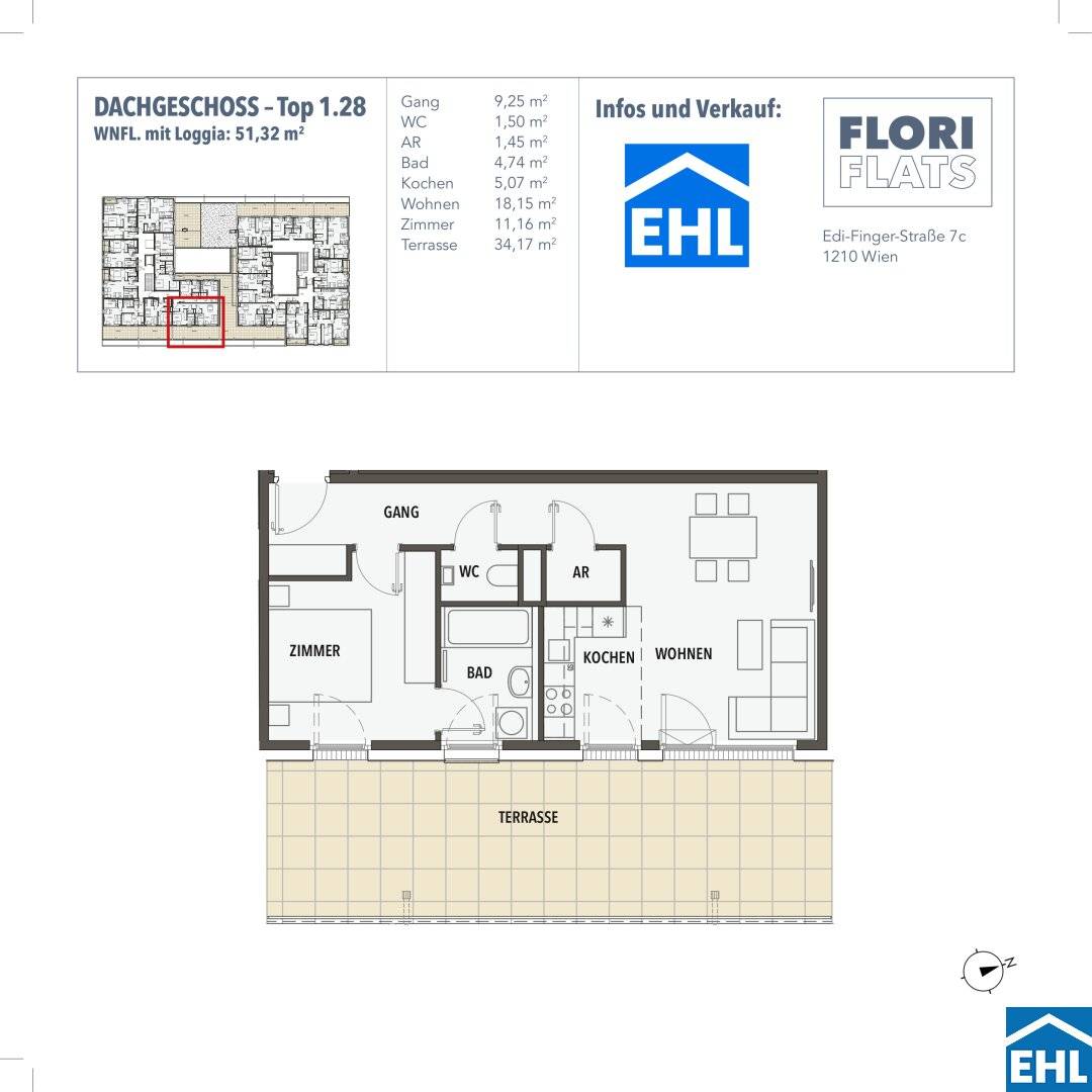 Dachgeschosswohnung mit Loggia Neubau Erstbezug