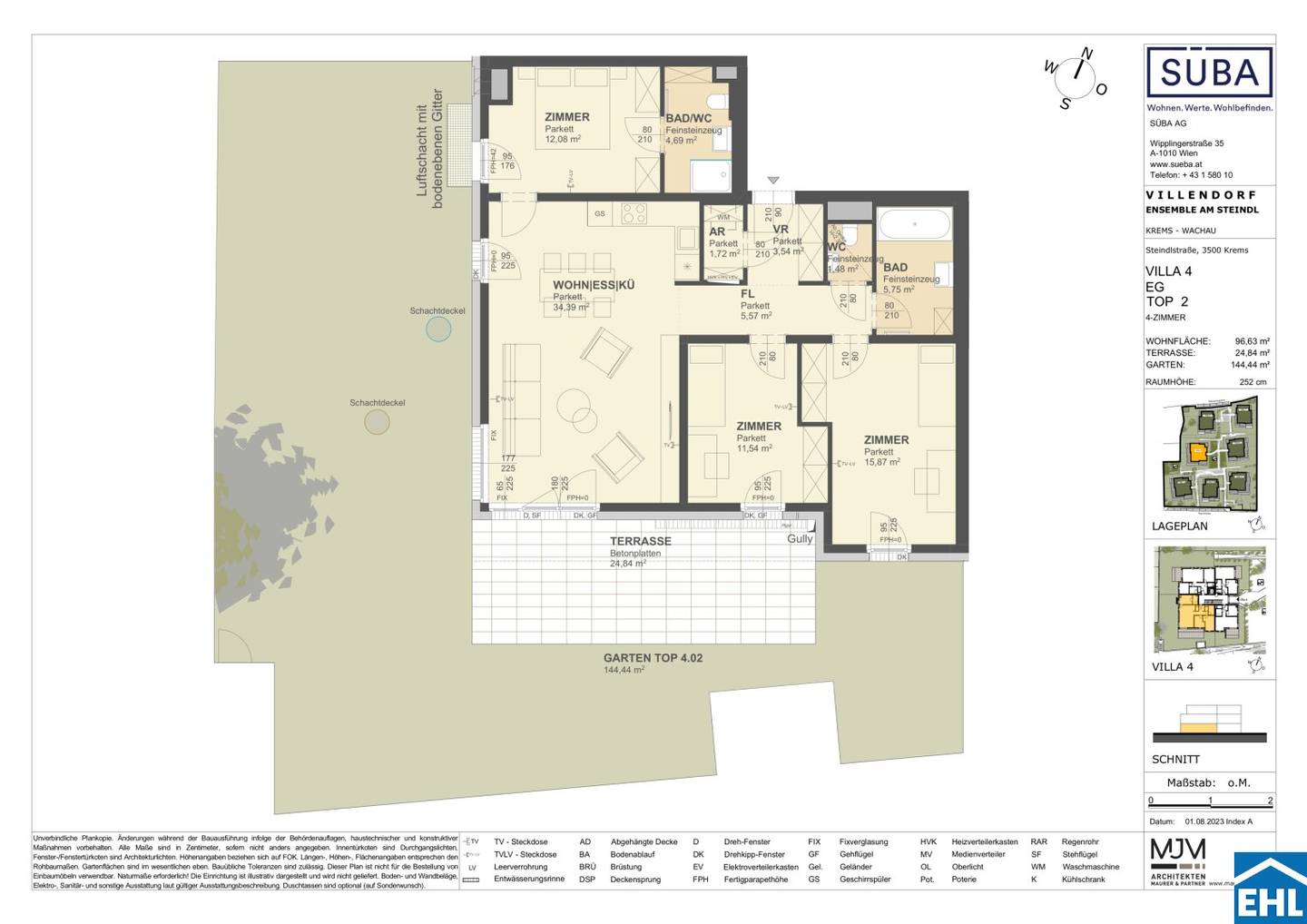 Wohnung Erstbezug Panorama Donau Privatgarten