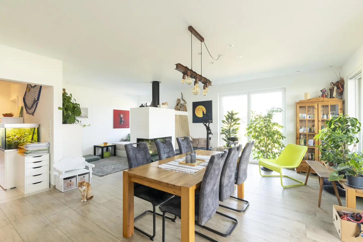 Ground floor flat with garden and mountain view