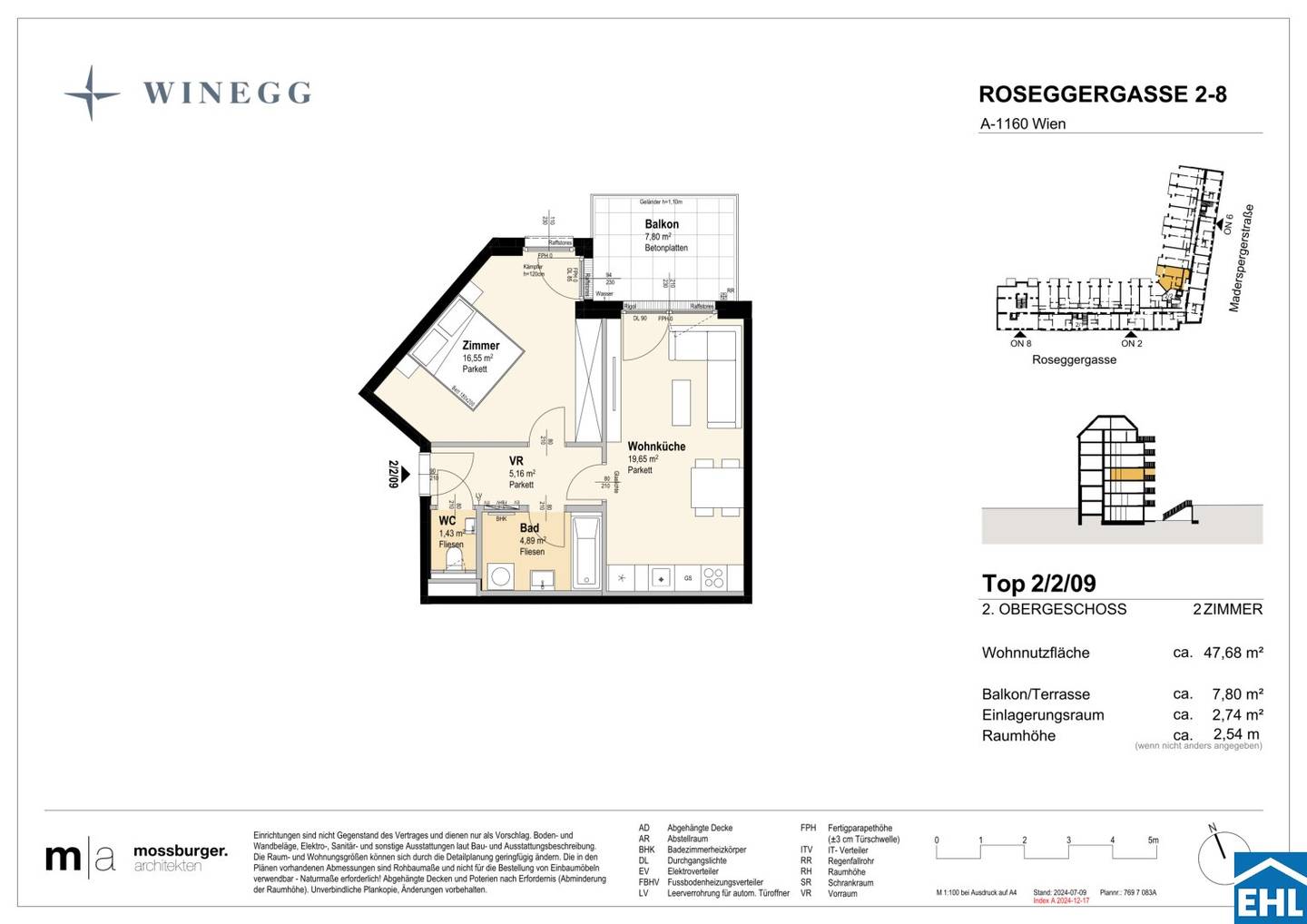 Wohnung nahe Wilhelminenberg mit Balkon Erstbezug