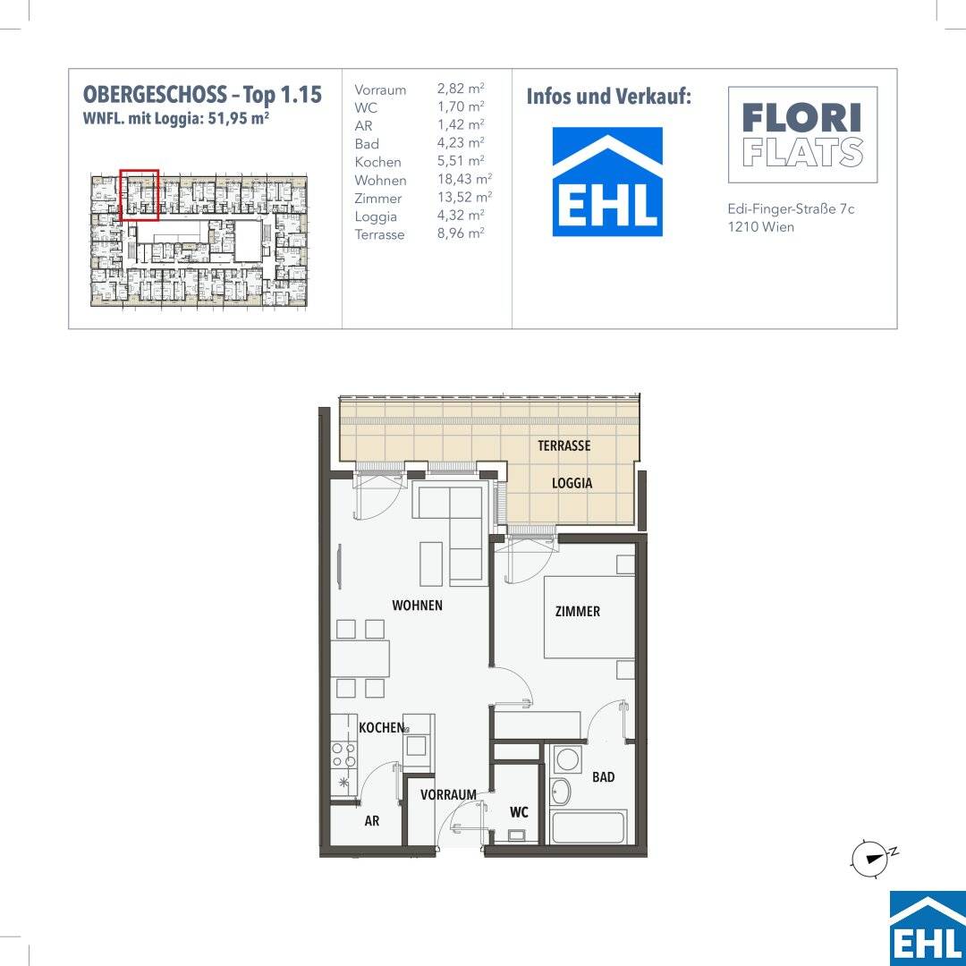 Wohnung Vorsorgewohnung quiet location terrace