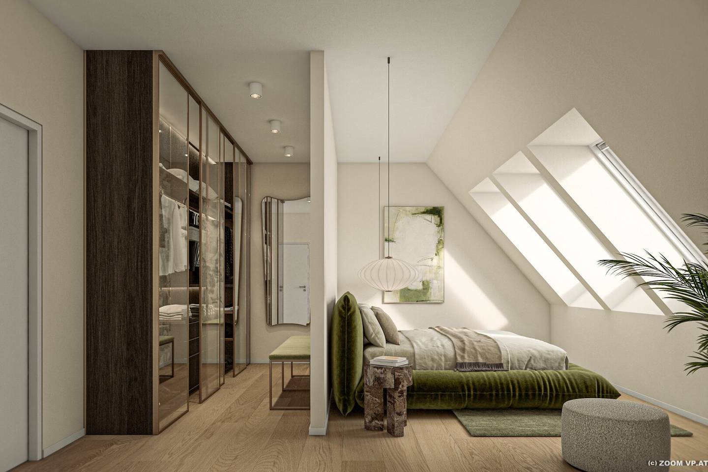 Building permit approved raw attic in a central location in Vienna