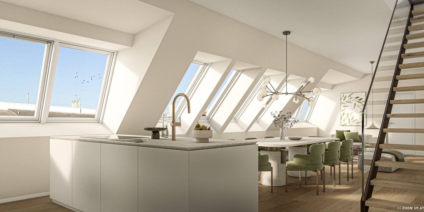 Building permit approved raw attic in a central location in Vienna
