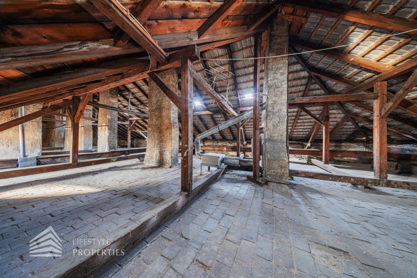 Building permit approved raw attic in a central location in Vienna