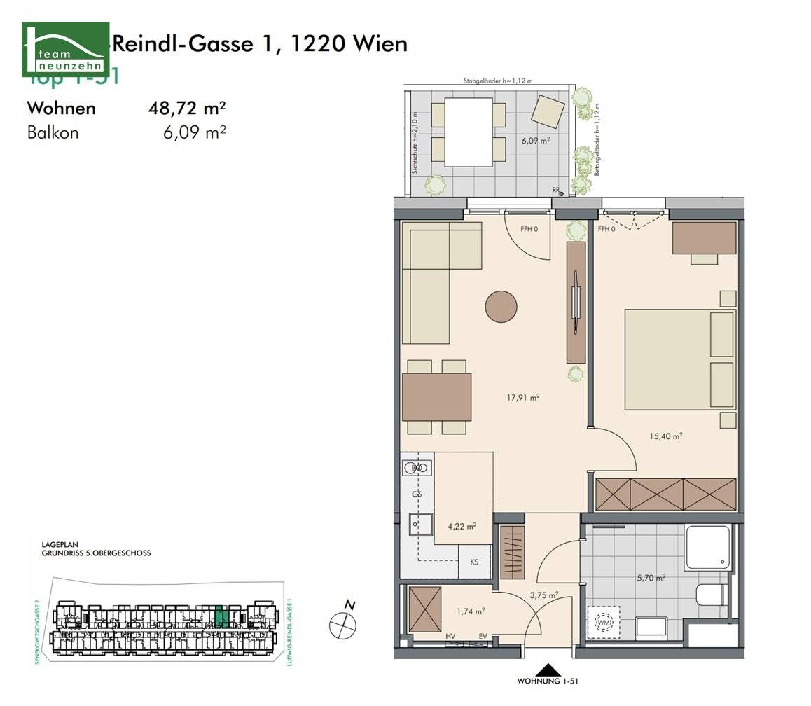 For investors - Purchase price is net plus 20% VAT. Wonderful 2-room apartment with outdoor area - At Ladinigpark!