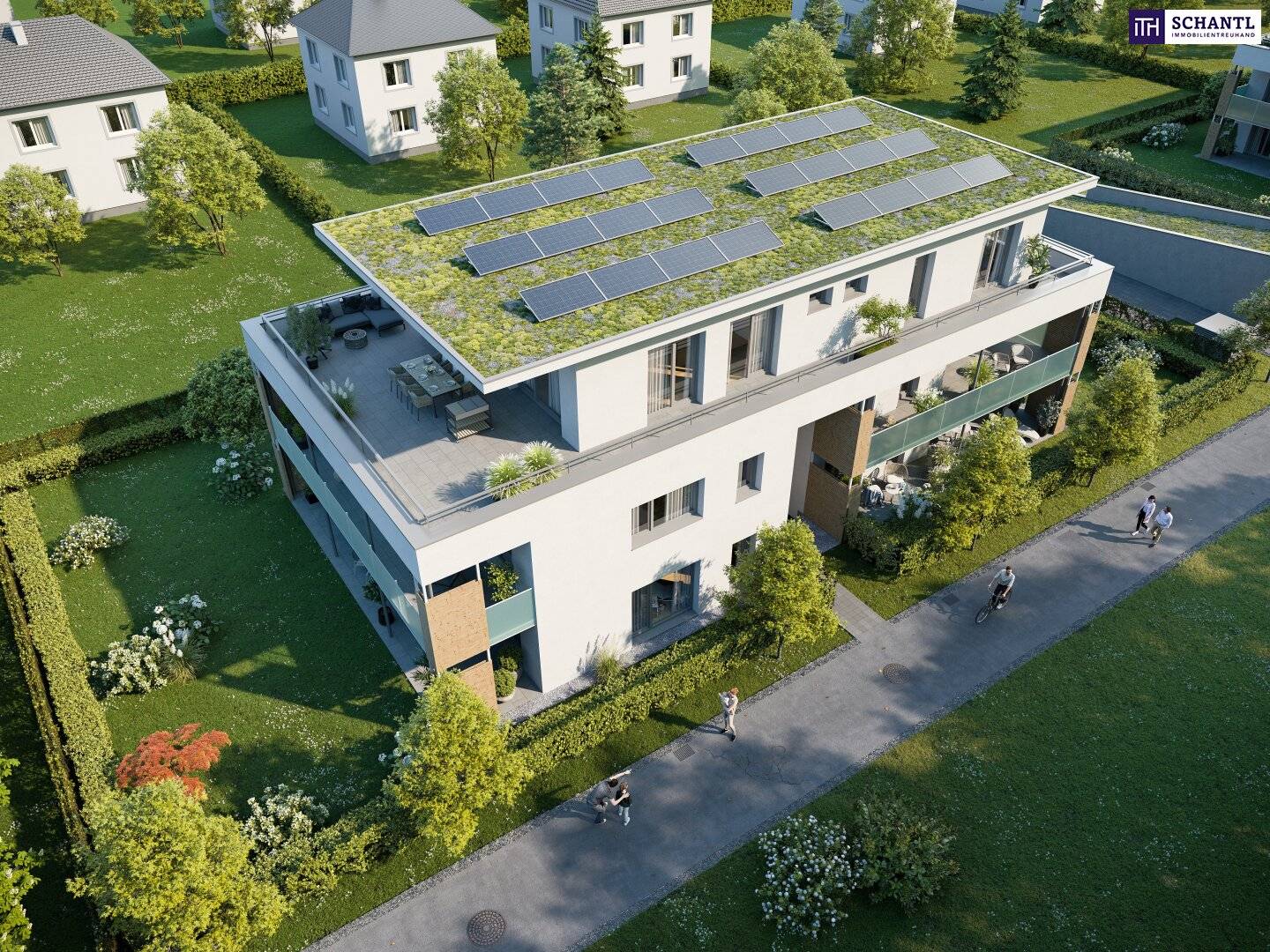 Penthouse der Extraklasse in Graz-Liebenau – Erstbezug mit 123 m² Terrasse, Weitblick, Luftwärmepumpe & Photovoltaik. Baustart erfolgt