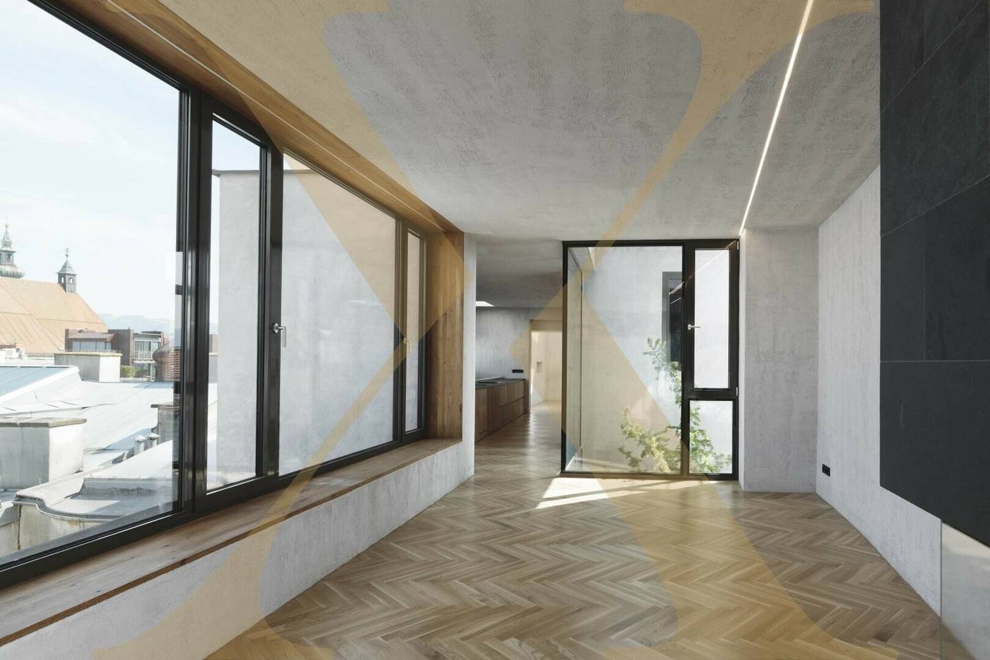 Penthouse uneinsehbare Dachterrasse und Lift