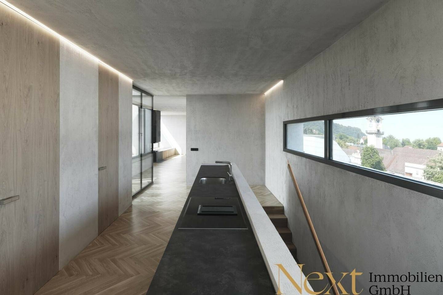 Penthouse uneinsehbare Dachterrasse und Lift