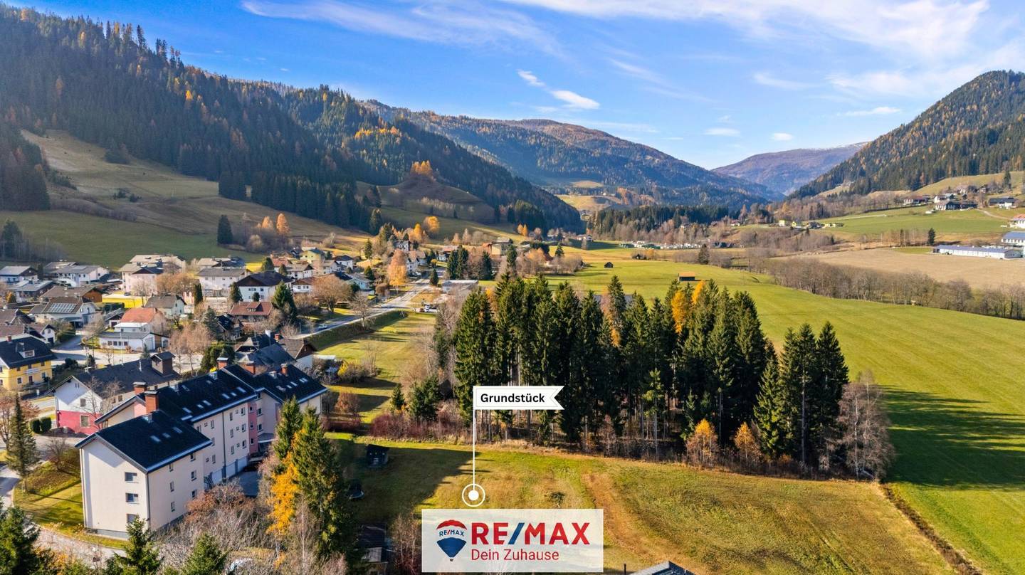 Sonniges Grundstück in Gnesau – 1.627 m² Bauland, Anschlüsse vorhanden