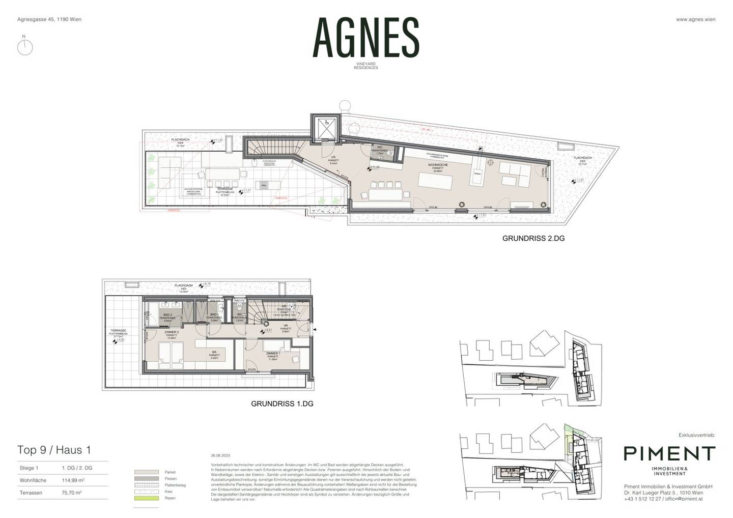 Dachgeschosswohnung Erstbezug Weinberge Terrassen
