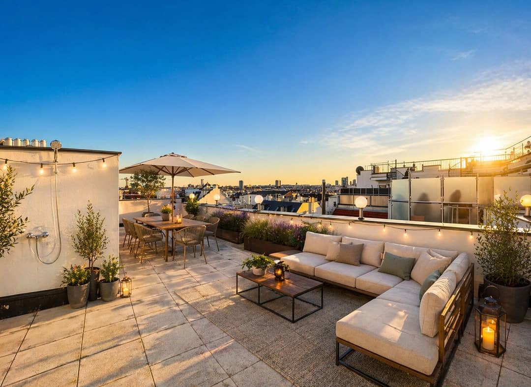 Dachgeschosswohnung mit Panoramablick Dachterrasse