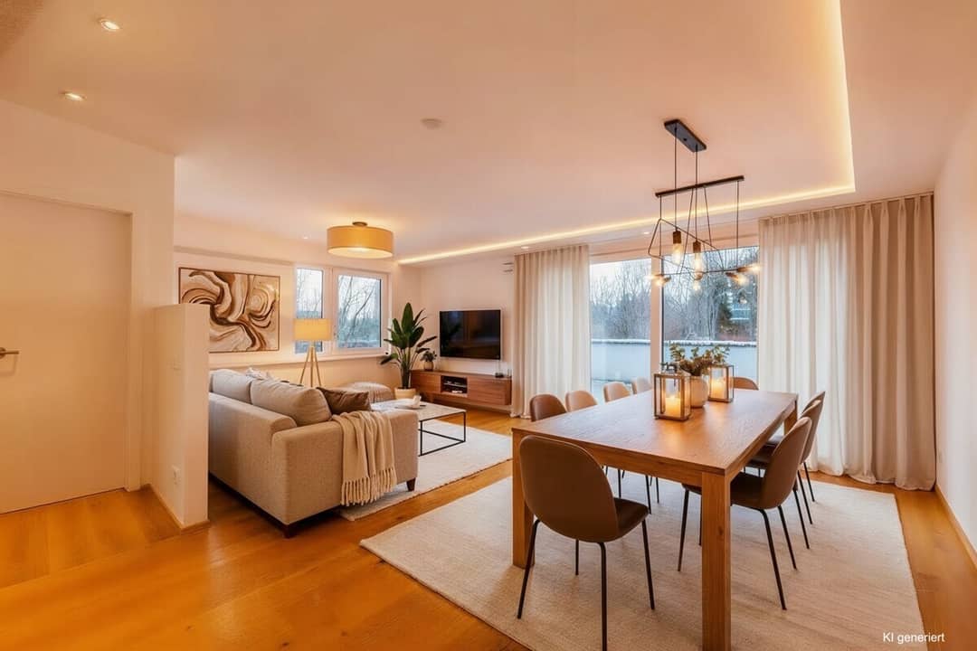 Penthouse mit Dachterrasse Erstbezug in ruhiger Südwestlage nahe der Salzach
