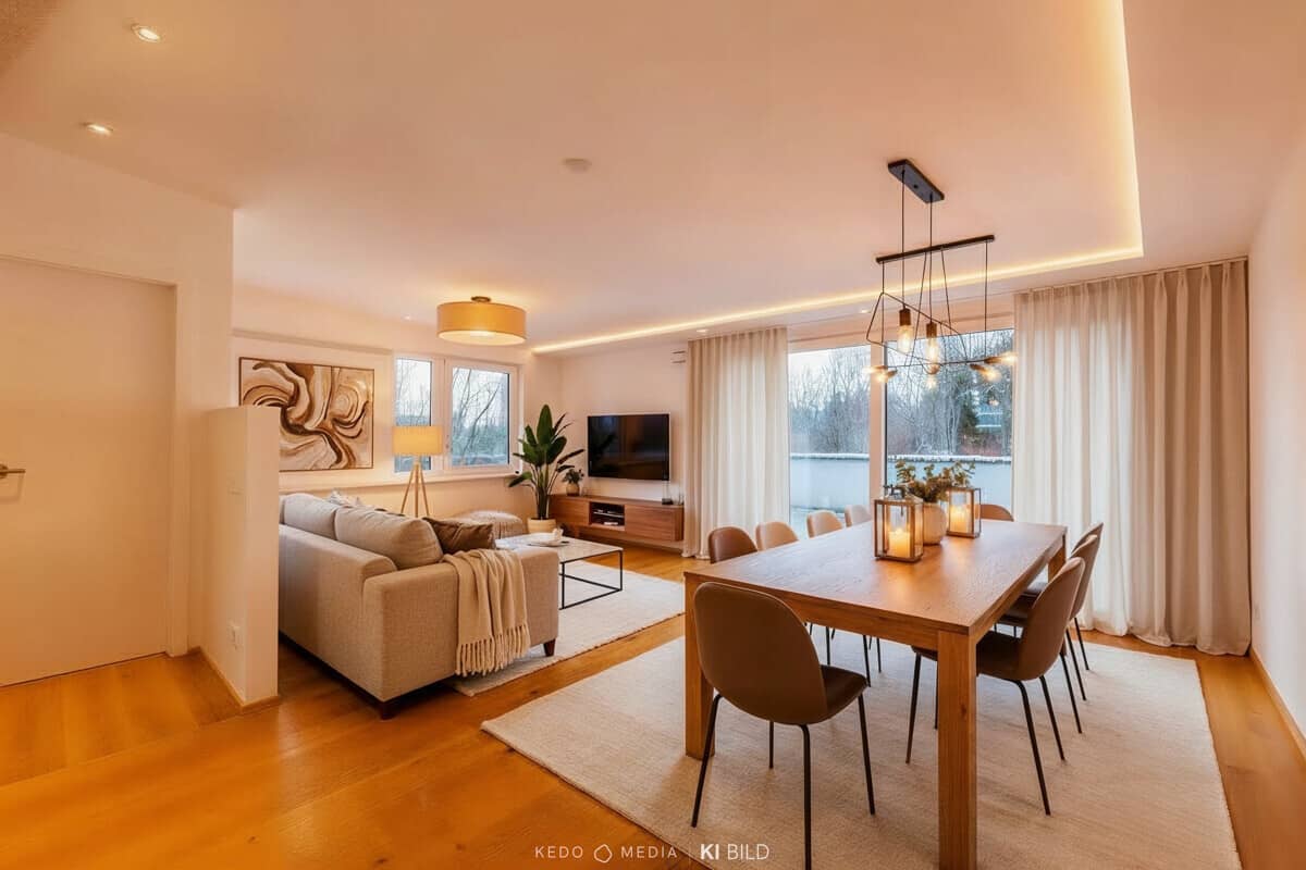 Penthouse with roof terrace in quiet southwest location near Salzach river