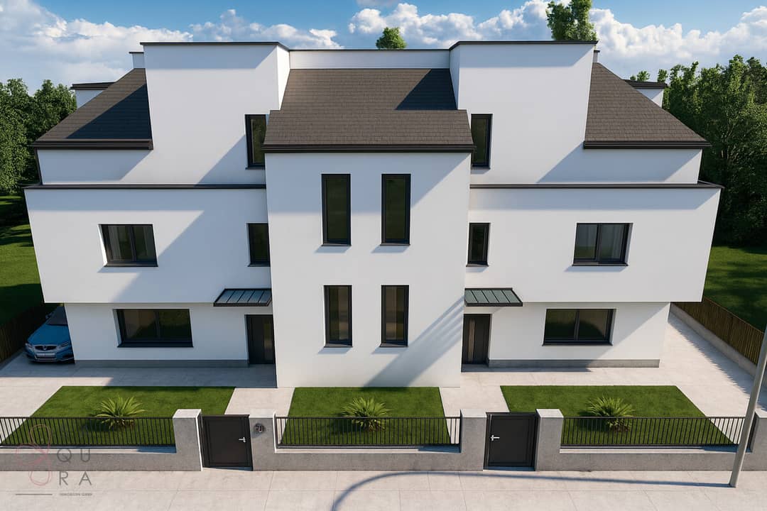 Moderne Doppelhaushälfte im grünen Umfeld