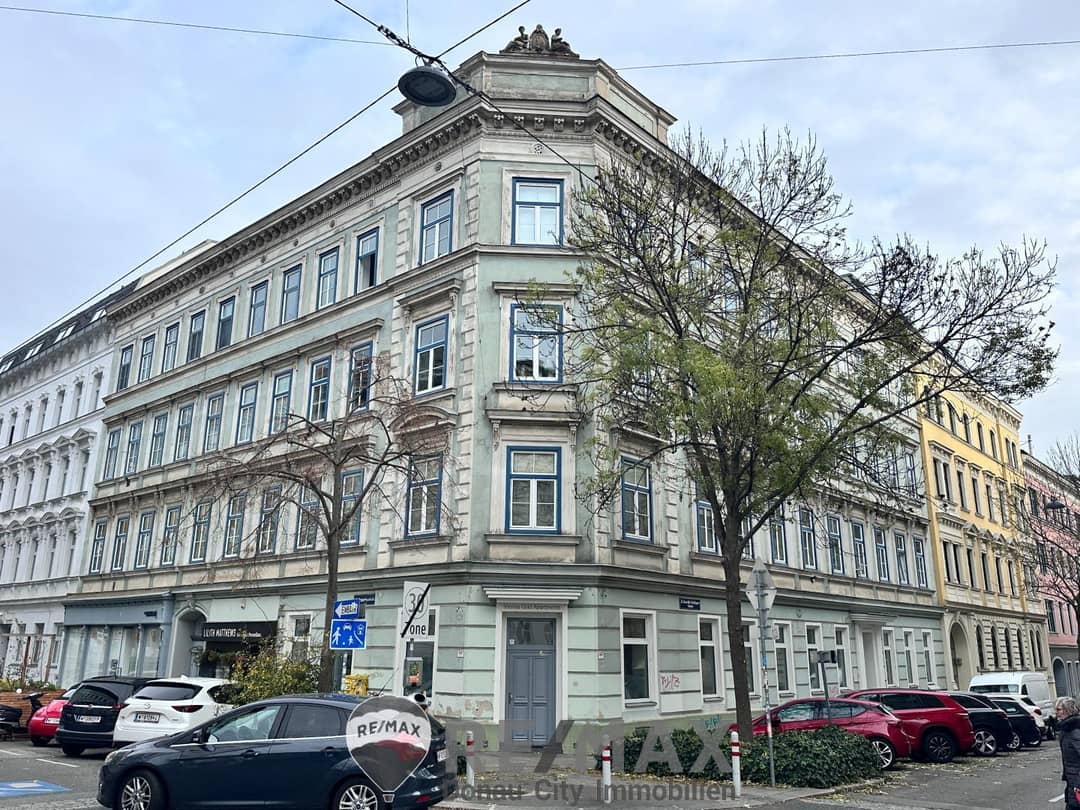 Old building apartment with bright kitchen