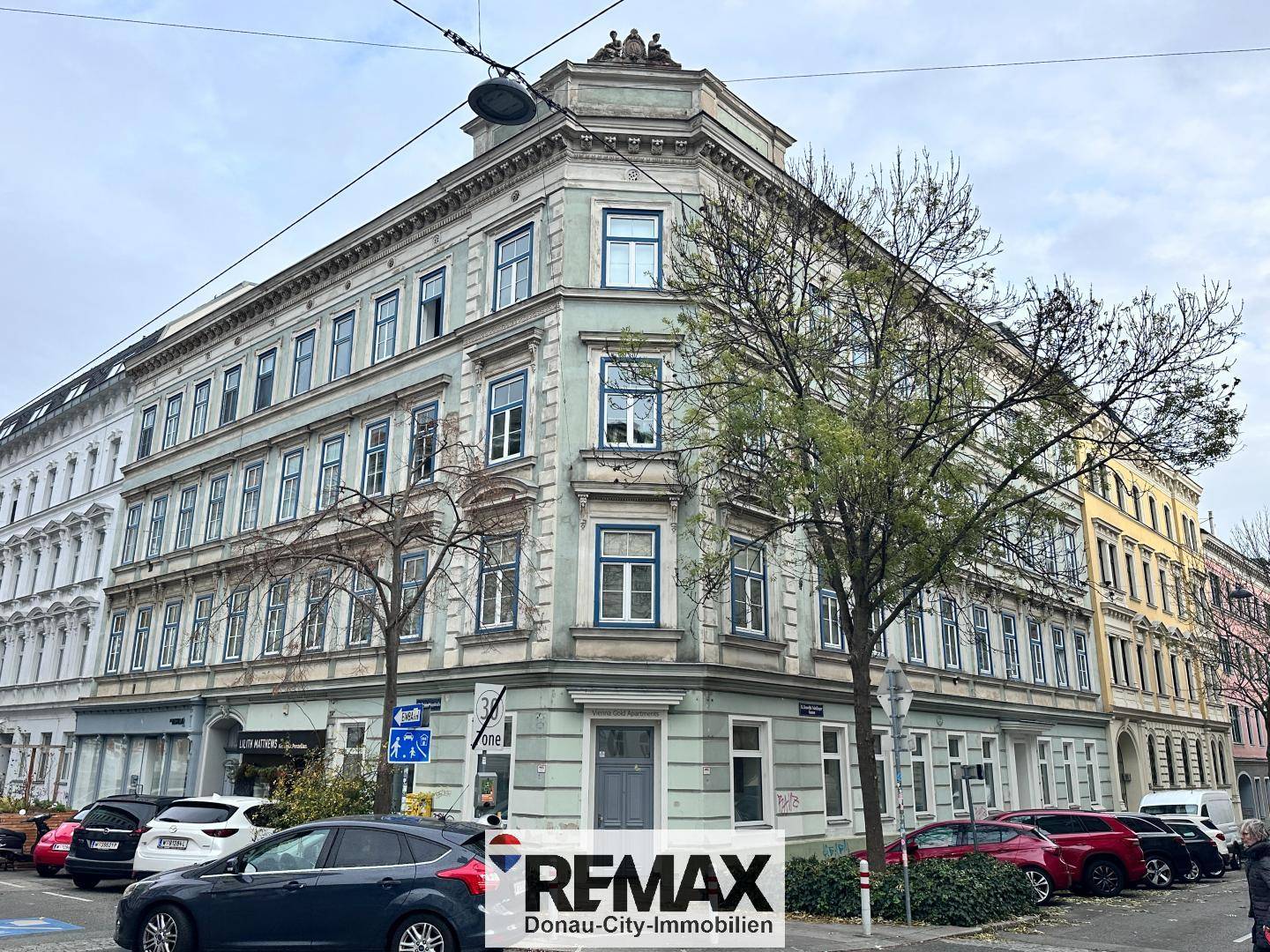 Old building apartment with bright kitchen
