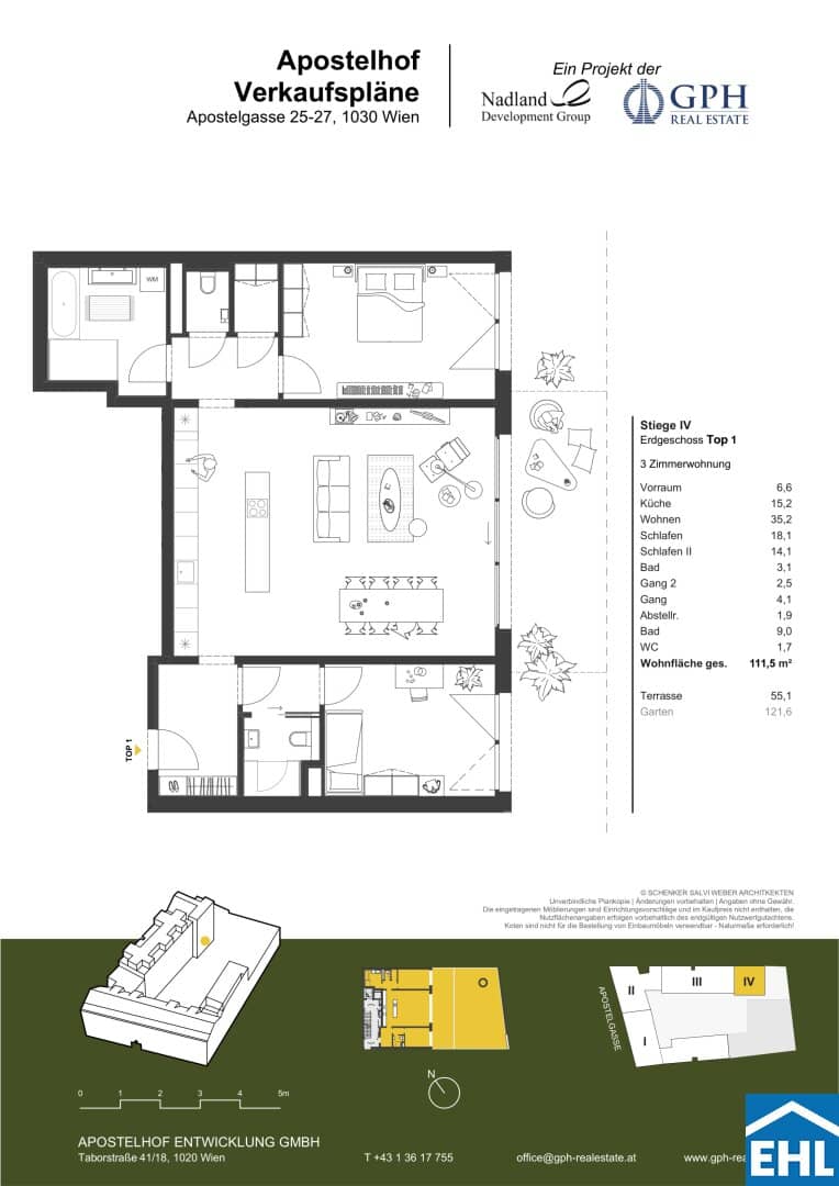 Apartment Apostelhof quiet location terrace and garden
