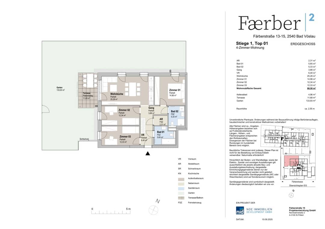 PROVISIONSFREI! Ideal konzipierte 4-Zimmer-Gartenwohnung | 2 Bäder | Perfekt zur Sofortvermietung