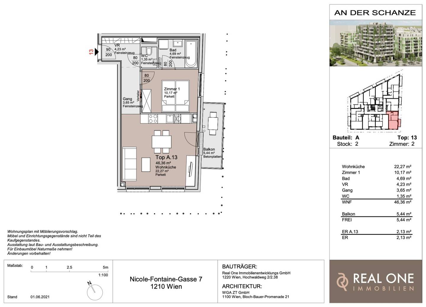Wohnung on Eigengrund Alte Donau Erstbezug