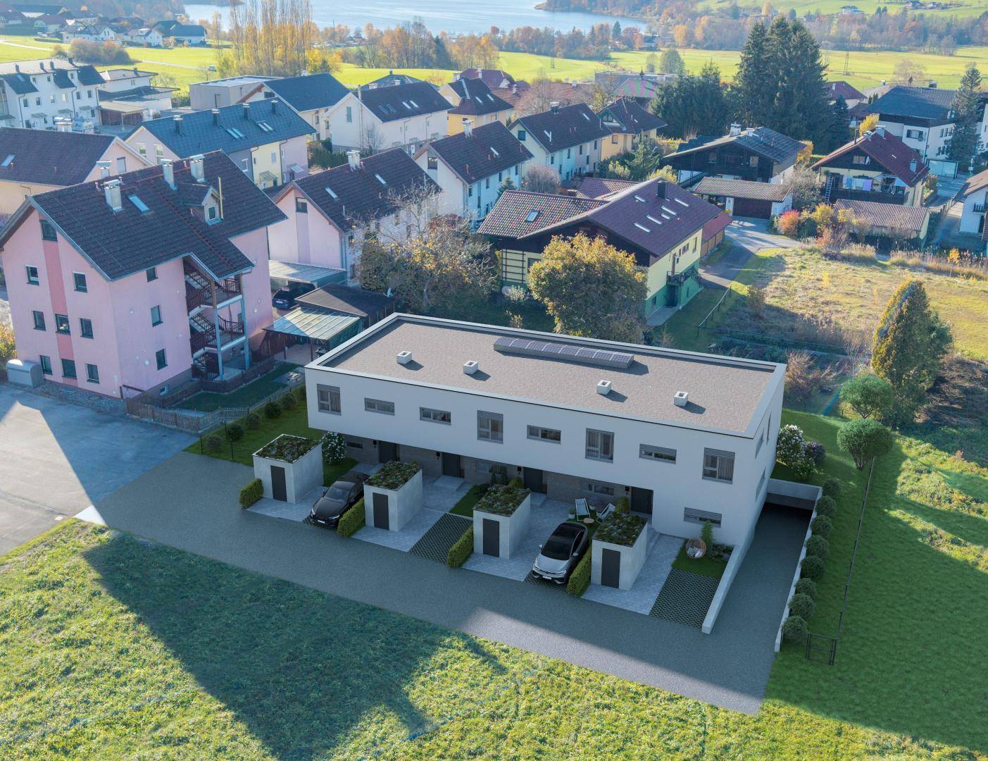 Reihenhaus in Neumarkt am Wallersee mit großem Garten & Tiefgarage