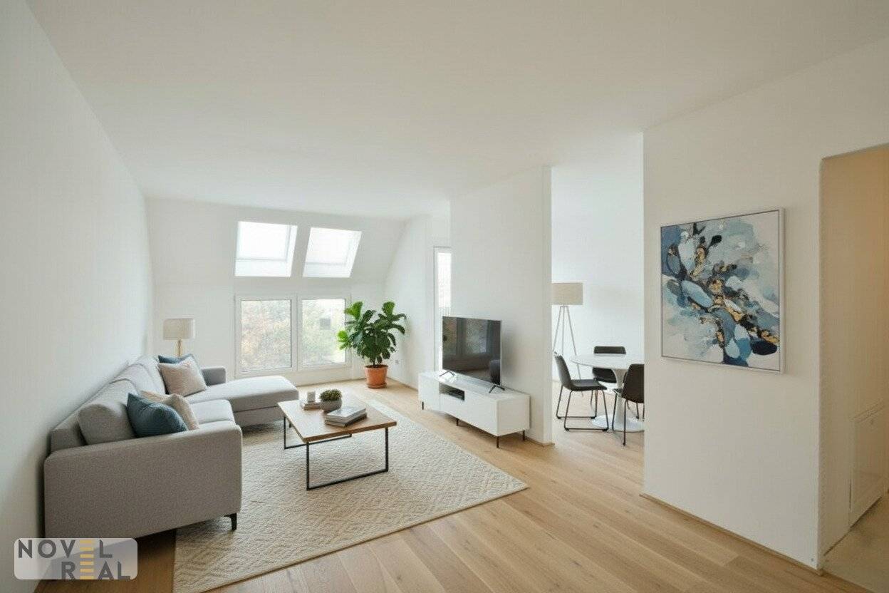 Top floor apartment with roof terrace and green view