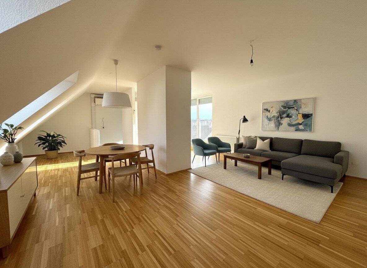 Attic maisonette with courtyard facing terrace air conditioned