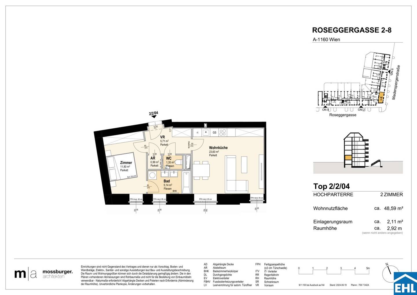 Vorsorgewohnung DGNB Gold inner courtyard roof terraces