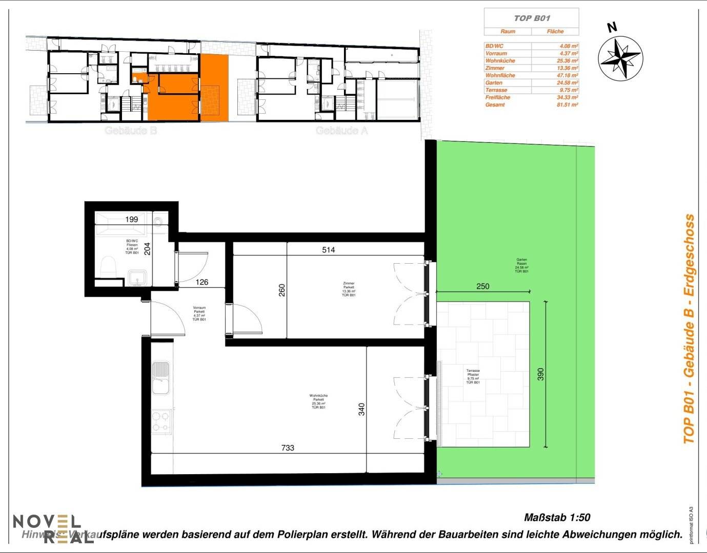 Erstbezug Neubau Wohnung mit Garten und Terrasse