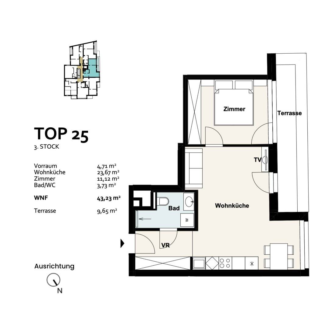 Brand new apartment with terrace