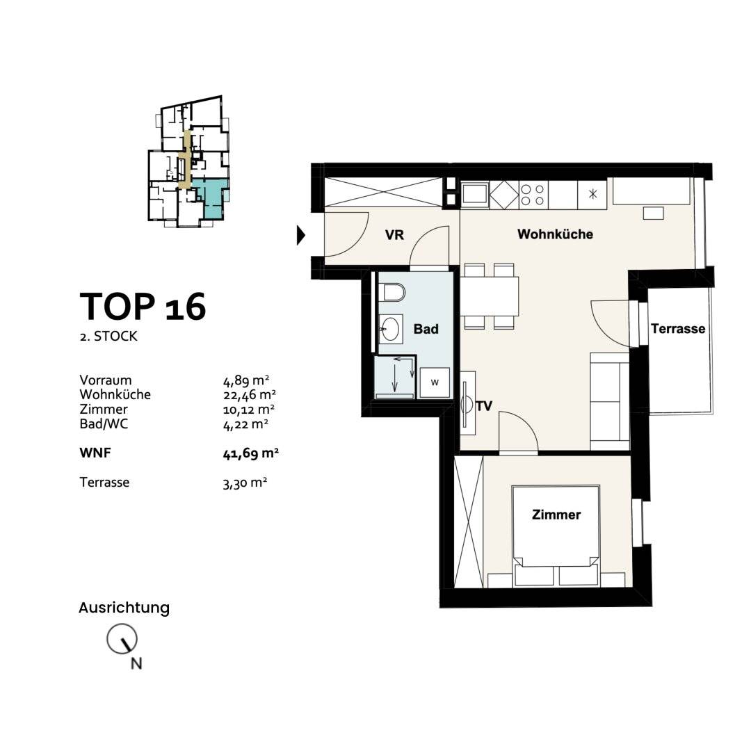 Brand new apartment with terrace