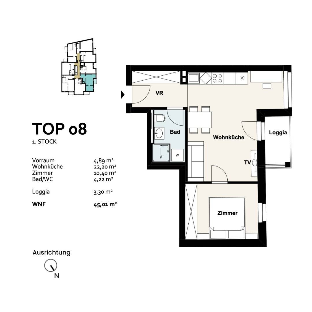 Neubau Wohnung mit Terrasse und Tiefgarage