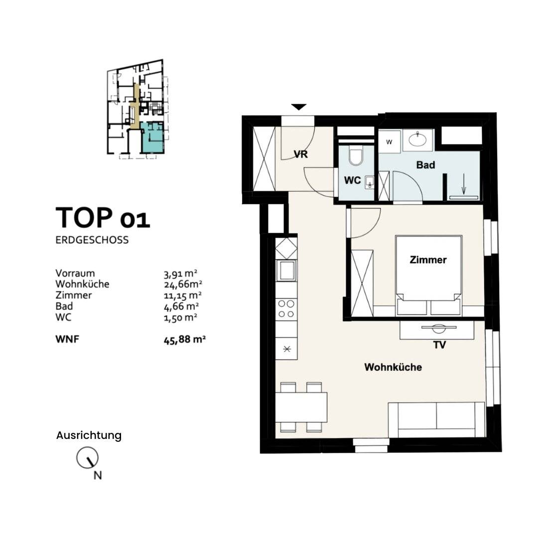 Erdgeschosswohnung Neubau nahe Trillerpark