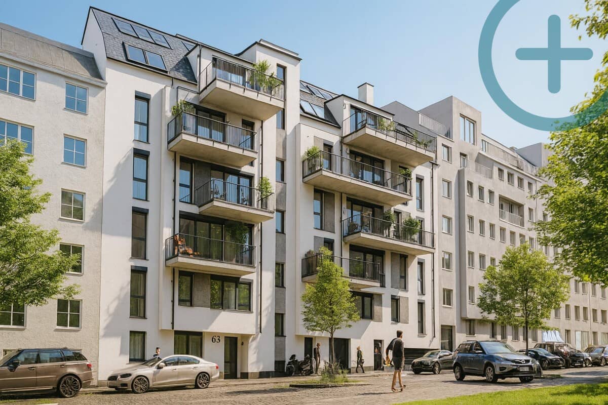Neubauwohnung nahe Bahnhof mit Balkon
