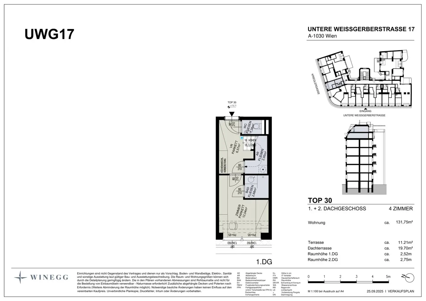 4-Zimmer-Wohnung nahe Donaukanal in Wien 1030, 142 m², 2 Balkone