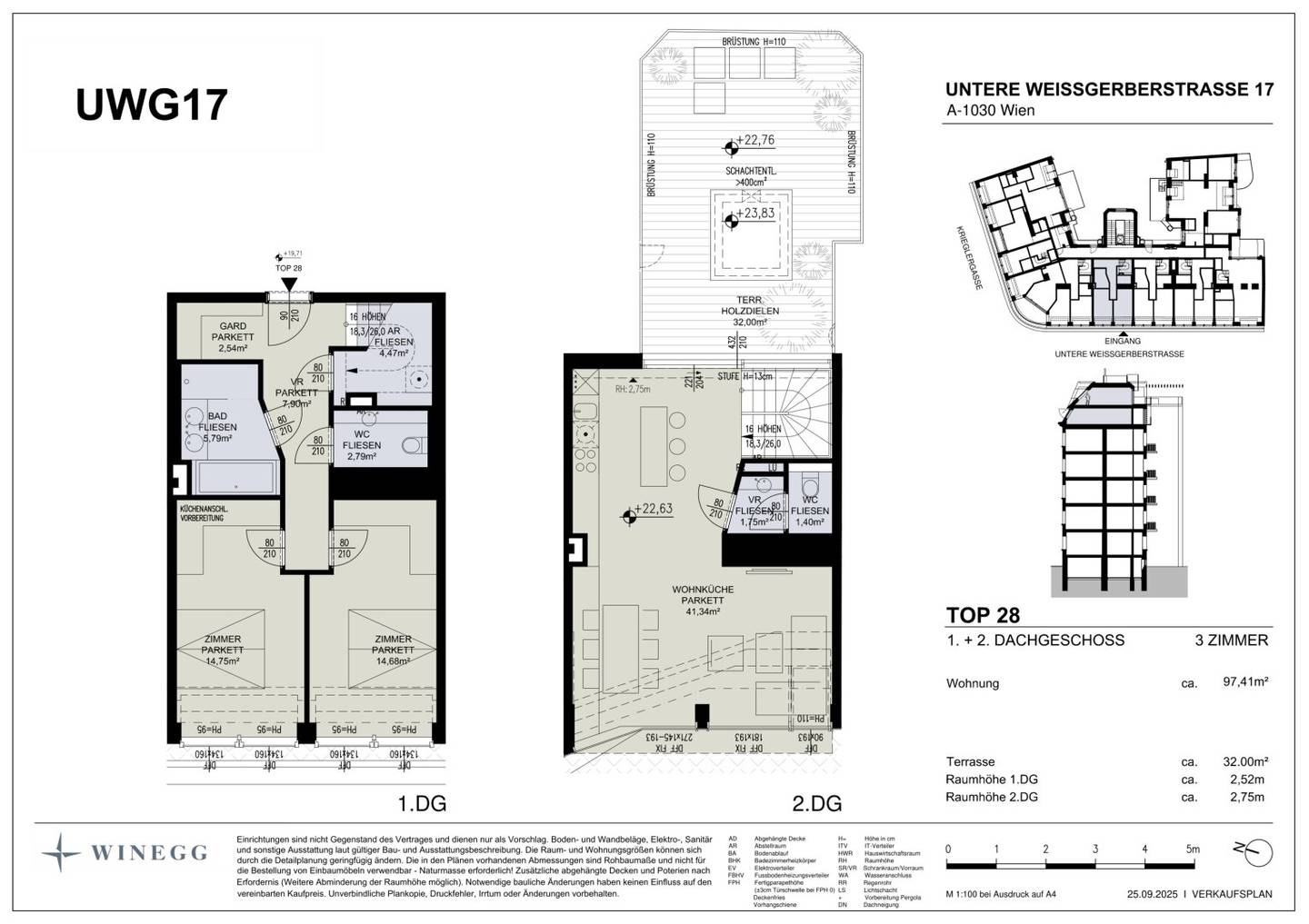 Helle Dreizimmer-Wohnung in Wien 3. mit Balkon, Donaukanal-Nähe