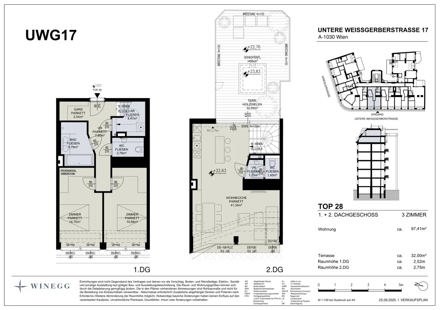 Helle Dreizimmer-Wohnung in Wien 3. mit Balkon, Donaukanal-Nähe