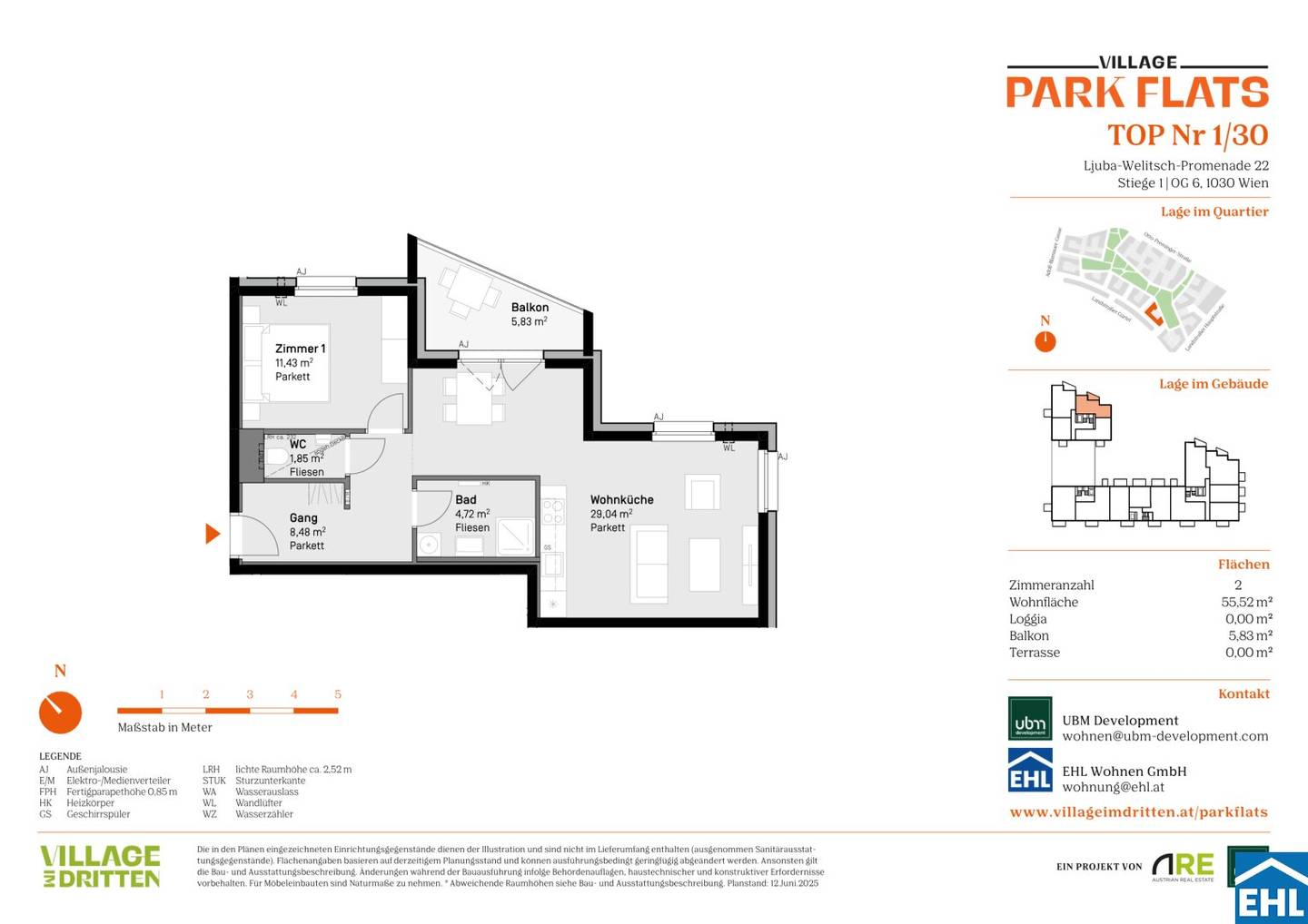 Neubau Wohnung mit Parkblick und Erstbezug
