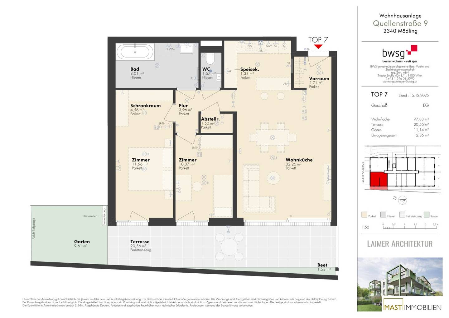 Wohnung Neubau Erstbezug mit Garten