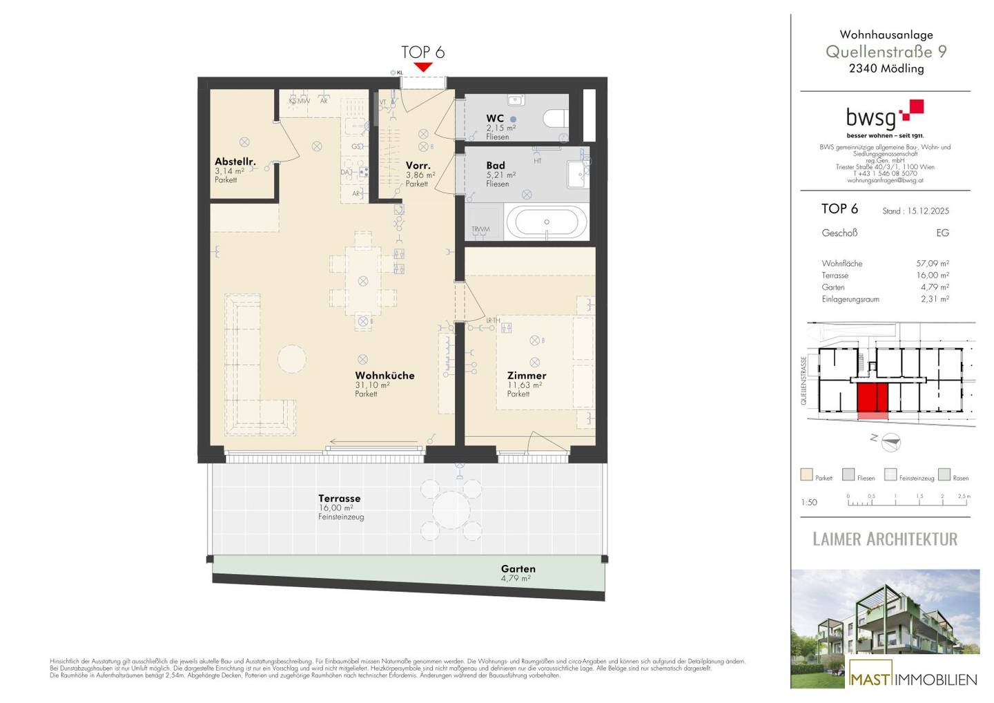 Ground floor apartment new build with terrace