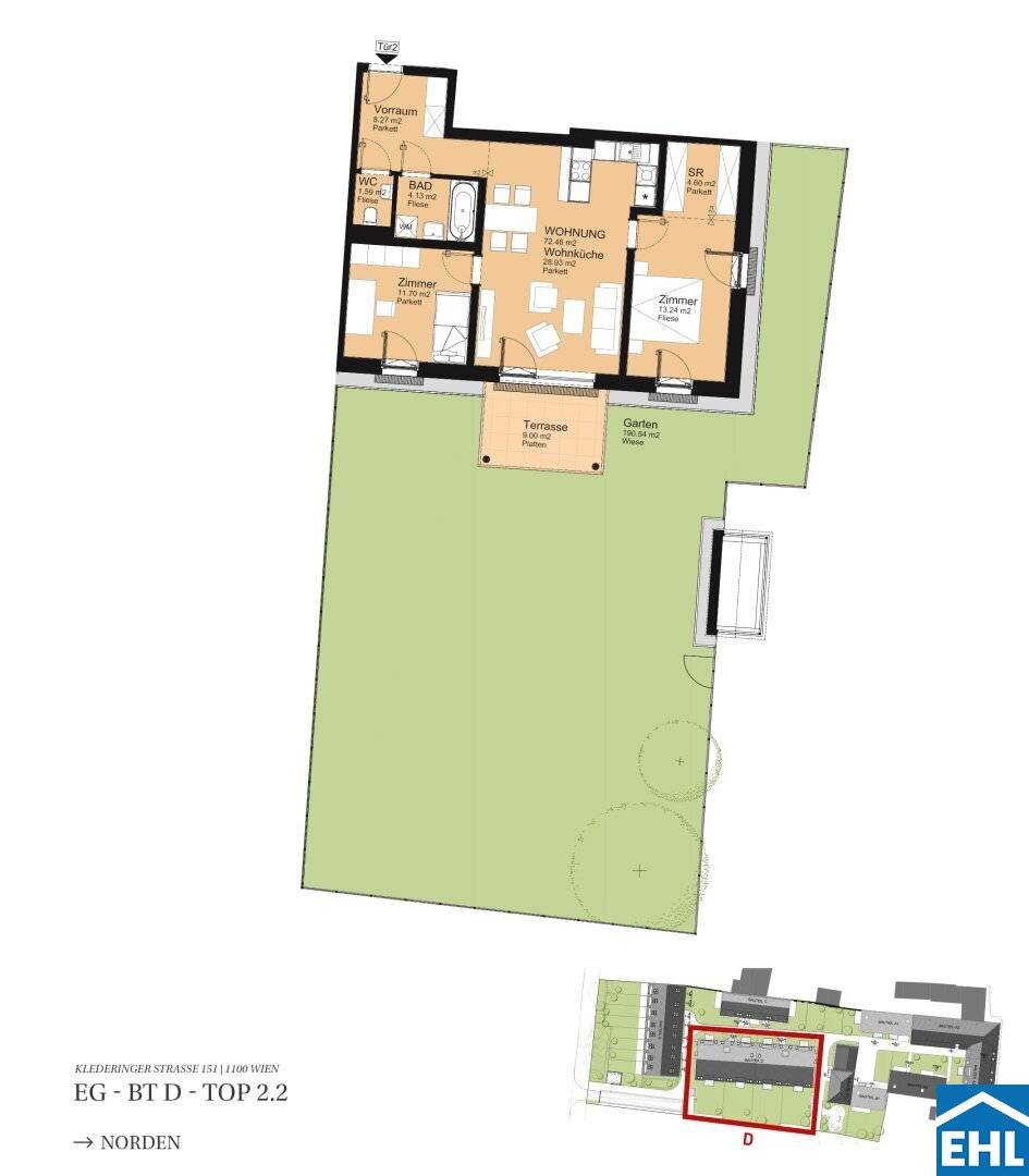 Highest living comfort: modern construction and well thought out layouts