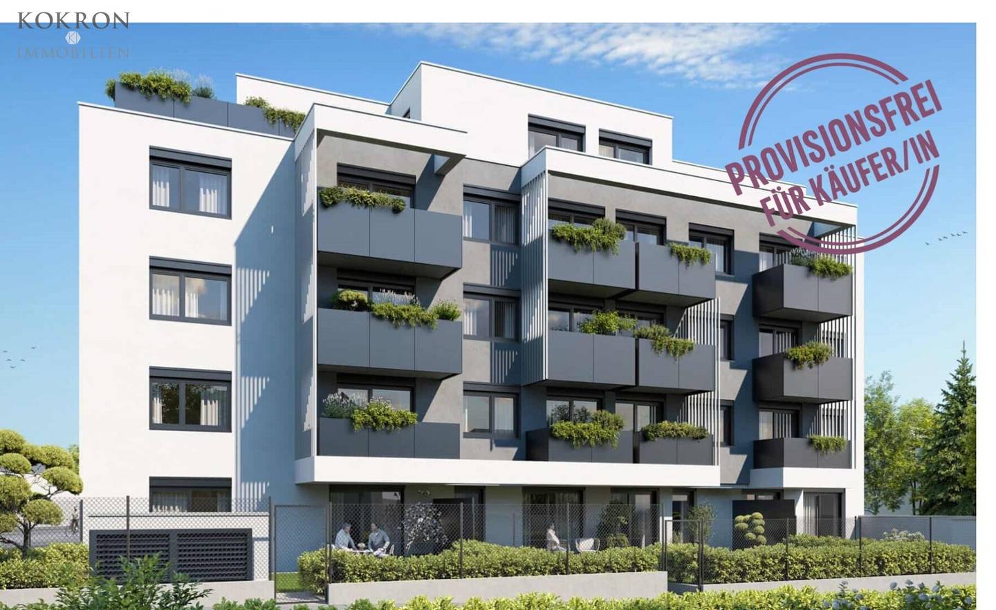 New build apartment with garden and terrace