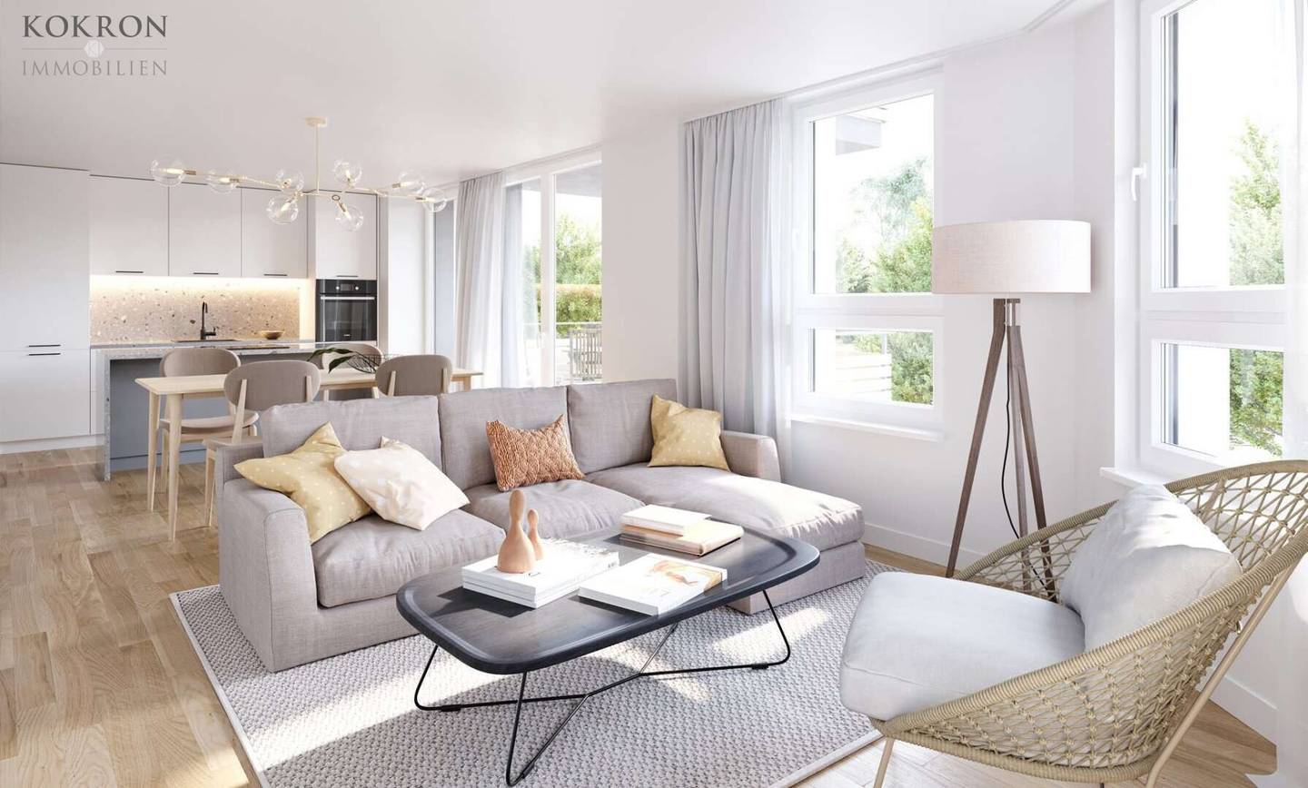 New build apartment with garden and terrace