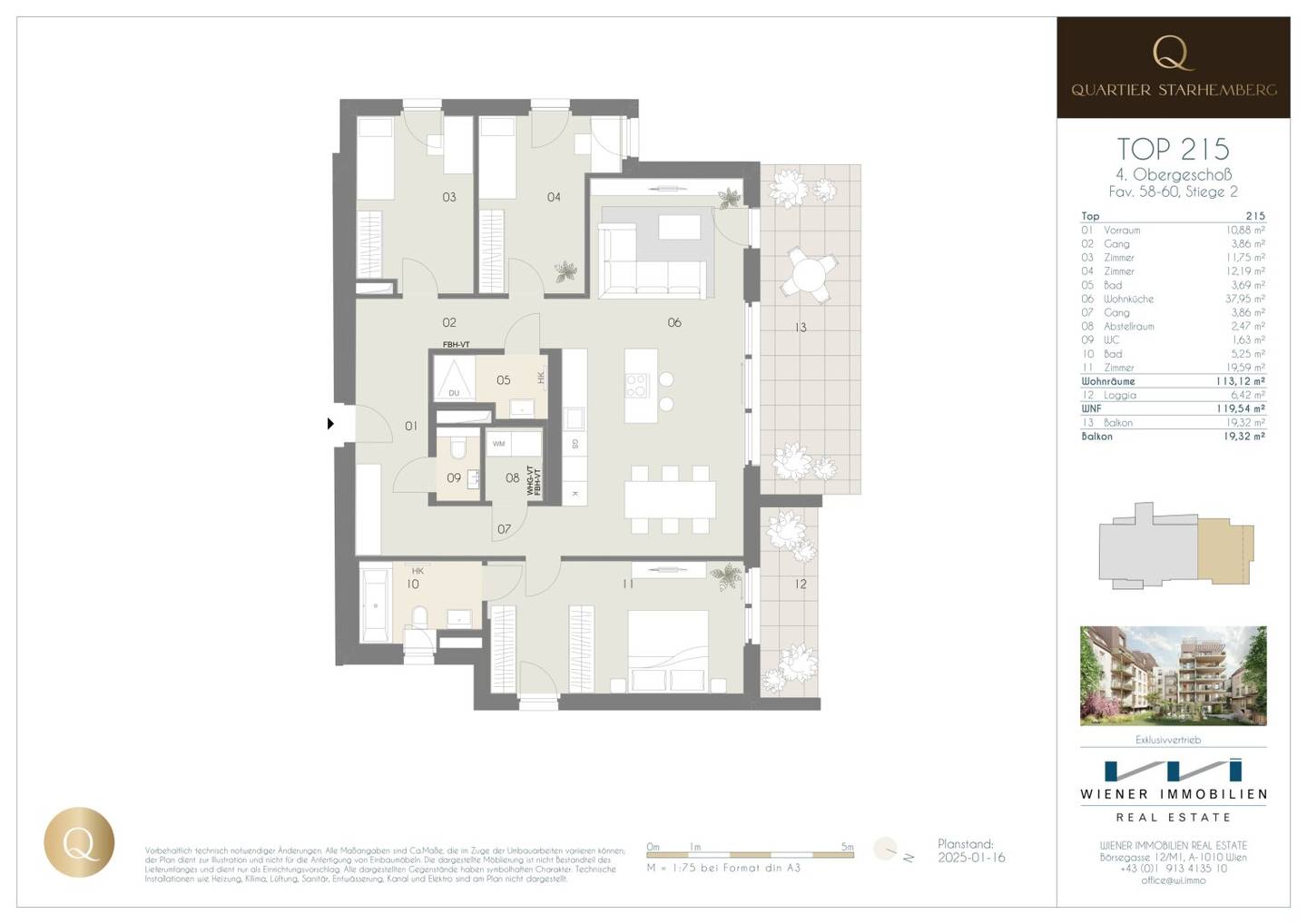 Apartment Starhemberg with green views and balcony