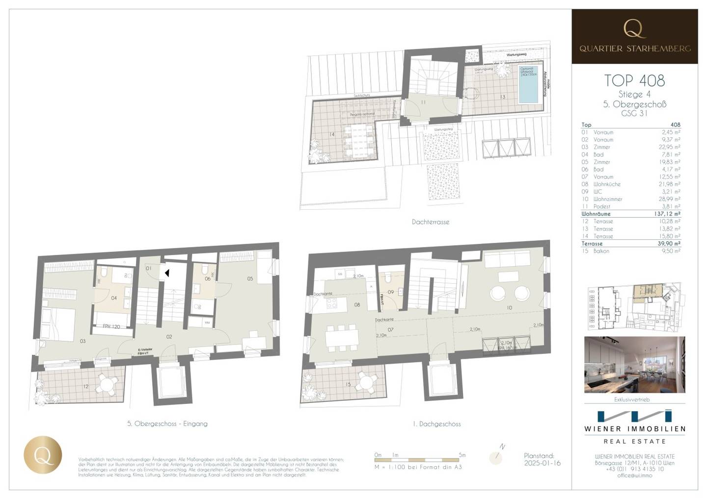Dachgeschosswohnung Rooftop Terrace Skyline View