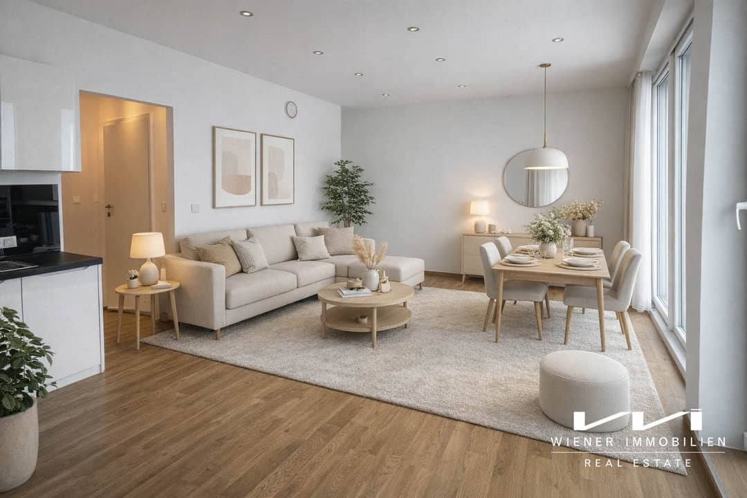 Helle Wohnung mit Balkon und Blick zur Gloriette